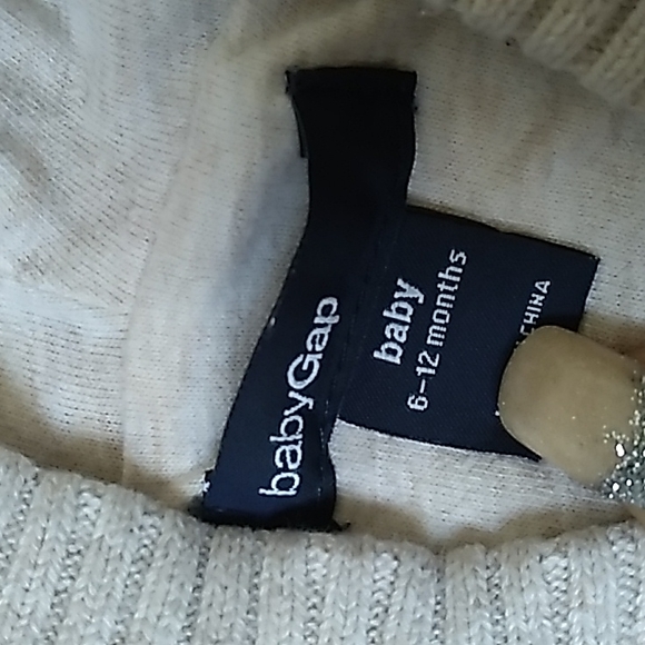 💸 BABY GAP multicolor stripe hoodie sweater 6-12m lined button front cardigan - Picture 2 of 4